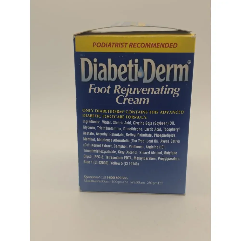 DiabetiDerm Foot Rejuvenating Cream 4oz NEW Sealed